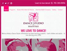 Tablet Screenshot of dancestudioofbraintree.com